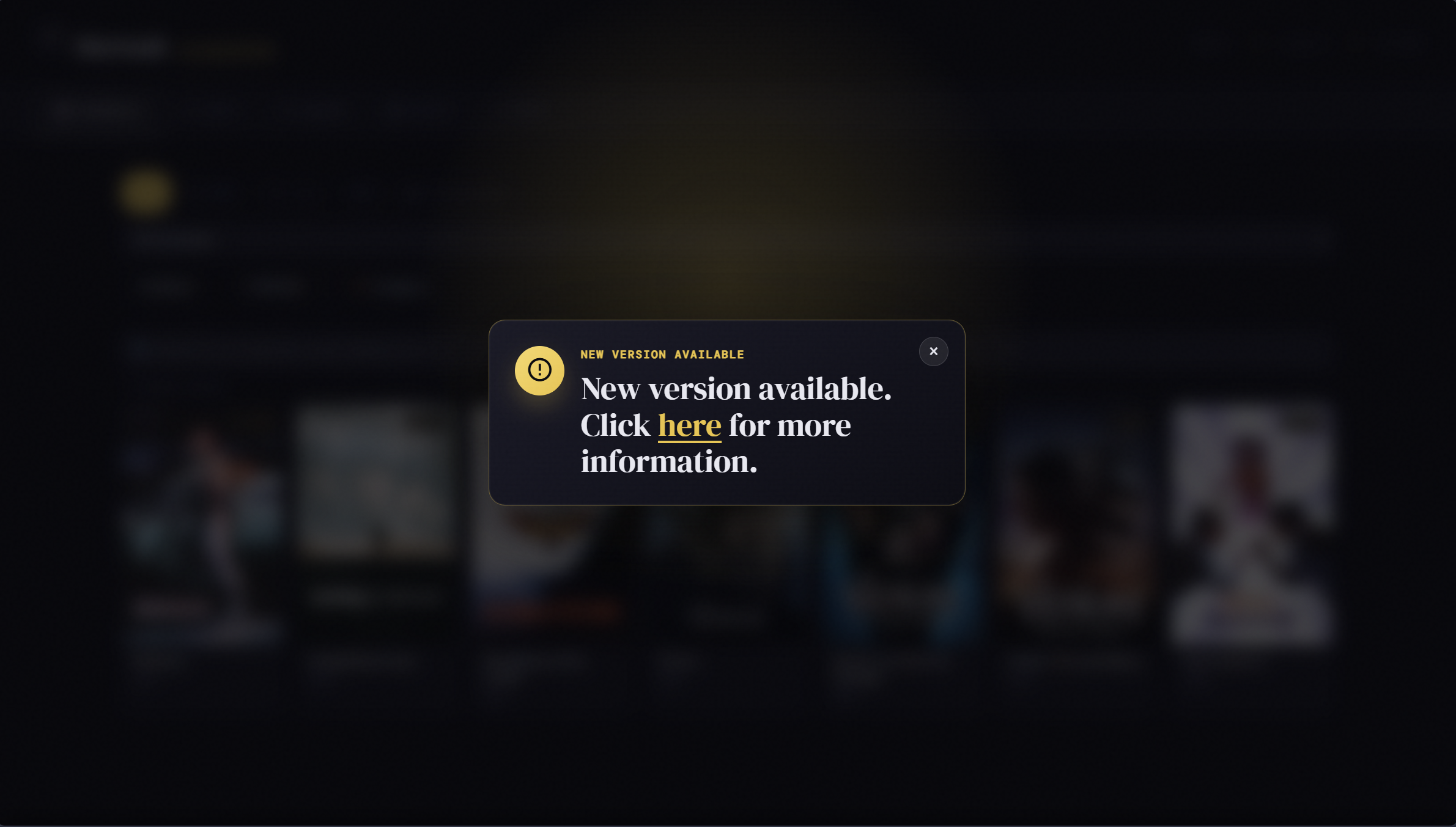 DiscVault Legacy new version available popup