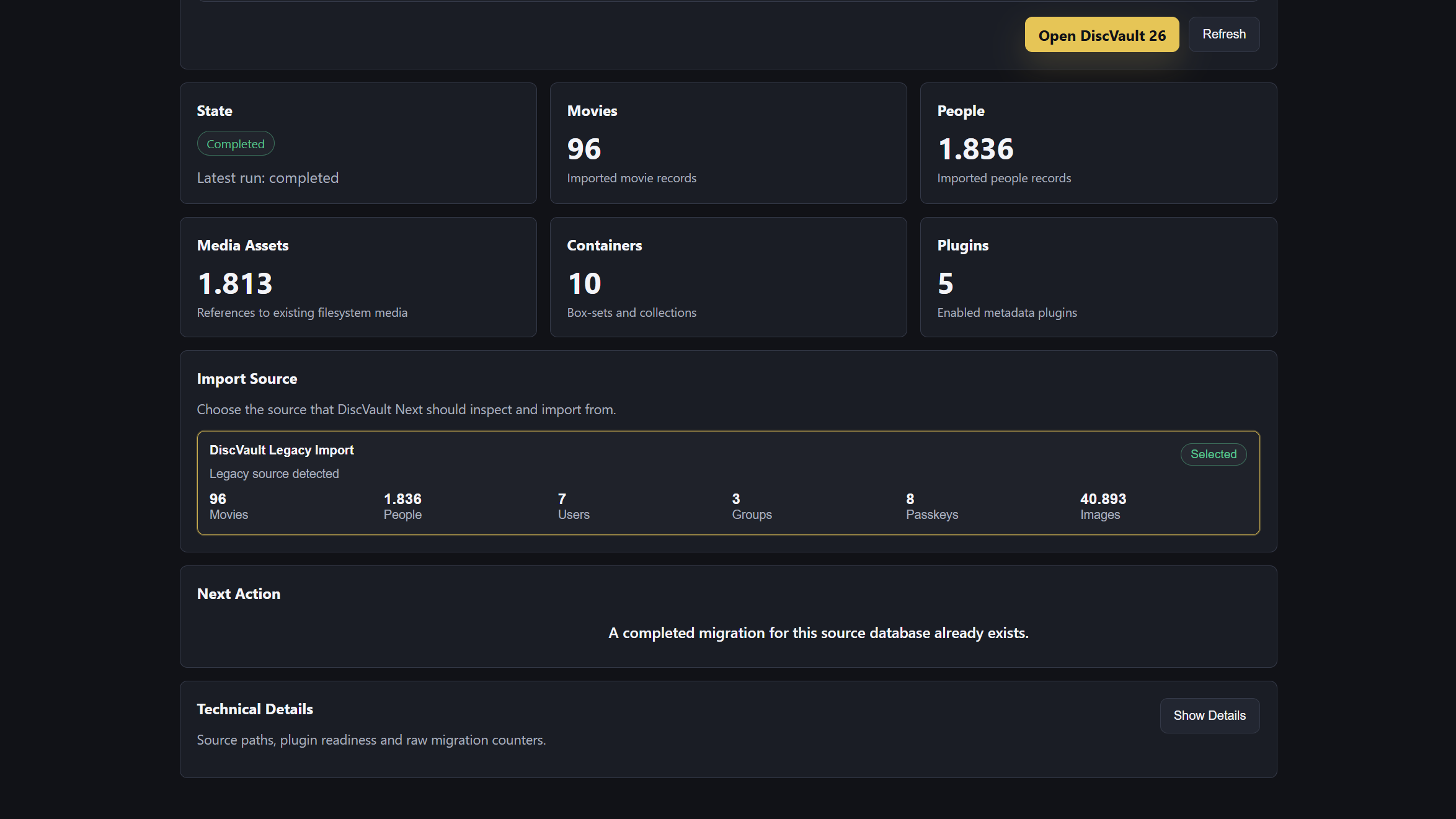 Migration finished